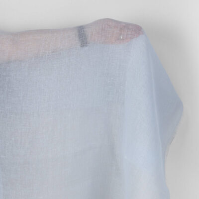 Linen fabric sky grey gauze