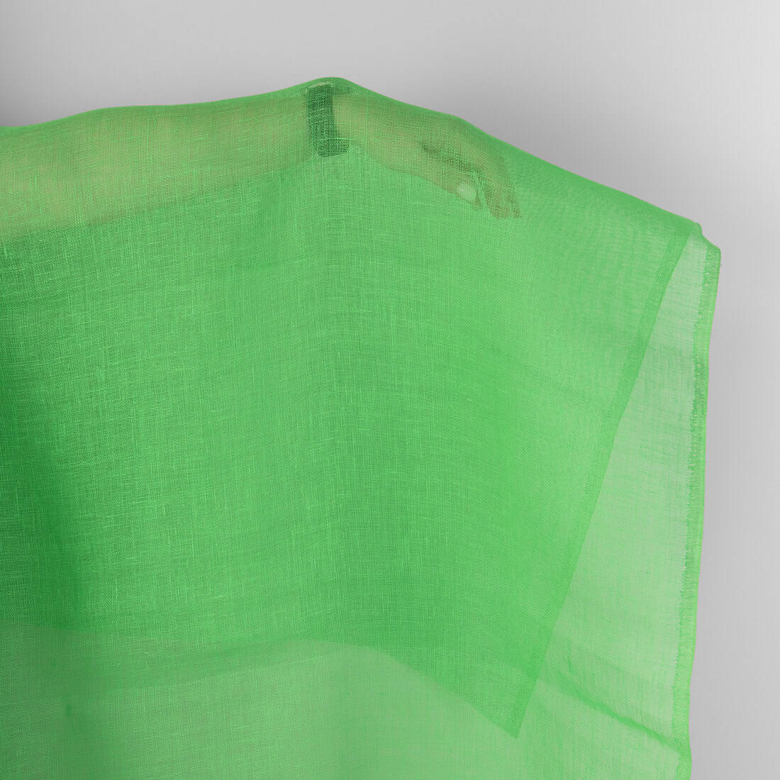 Linen fabric neon green gauze