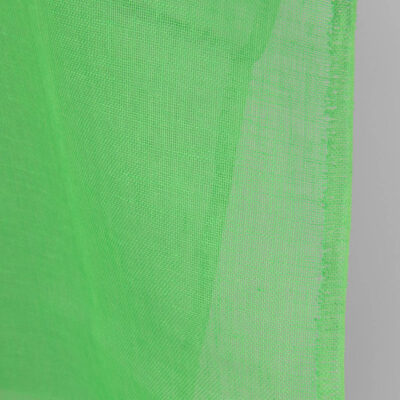 Linen fabric neon green gauze, unwashed