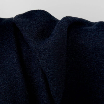 Washed linen cotton variegated jacquard fabric 6 Black variegated jacquard linen fabric, with blue
