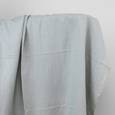 Washed greenish grey linen fabric 4 Grey green linen fabric
