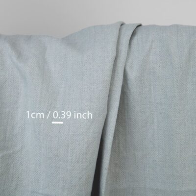 Washed greenish grey linen fabric 5 Grey green linen fabric, herringbone