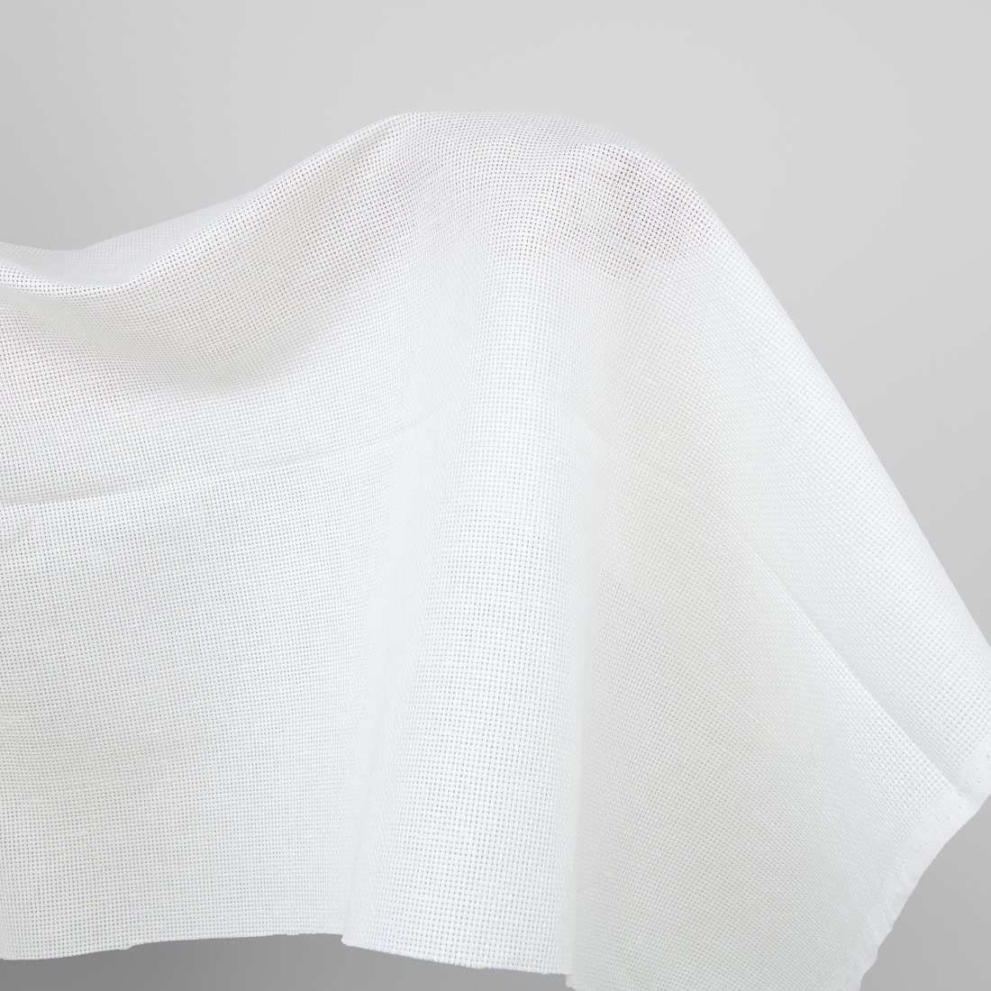 Linen cotton white canvas fabric