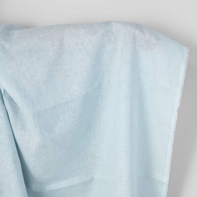 Linen fabric plain pale green