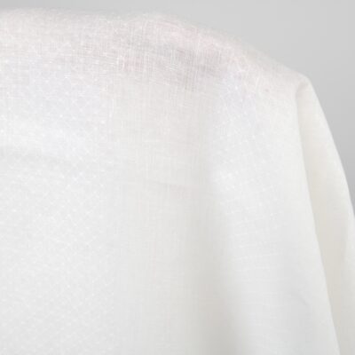 Off-white linen fabric, diamond pattern