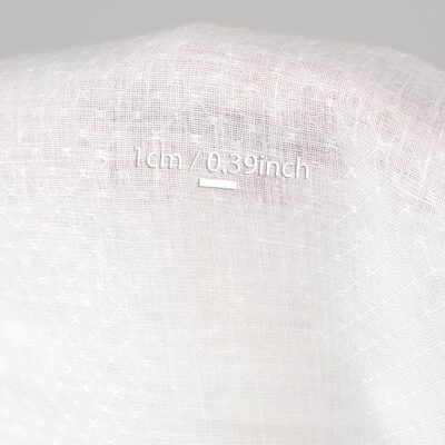 Off-white linen fabric, with measurements