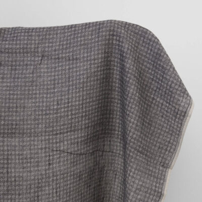 Diamond patterned linen fabric in black and grey 5 Black and grey linen fabric