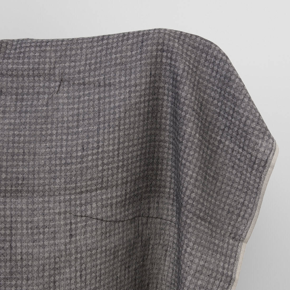 Black and grey linen fabric