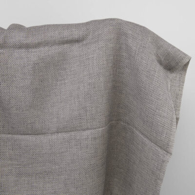 Checked linen fabric in black and grey 4 Checked linen fabric, black and natural
