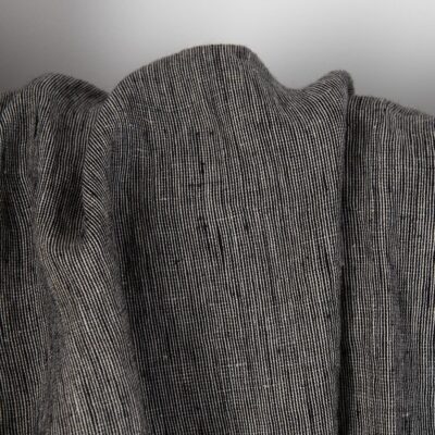 Washed linen fabric in natural and black 6 Linen fabric in natural and black, texture
