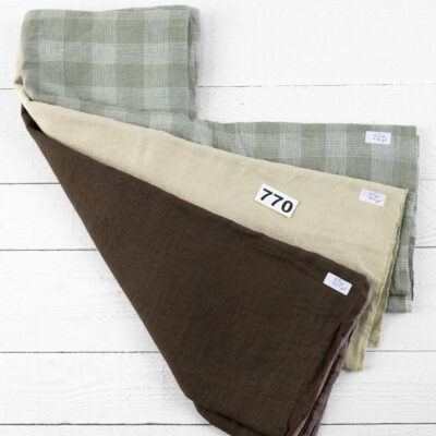 Linen Fabric Cuts, Set No. 770 6 Linen Fabric Cuts, Set No. 770