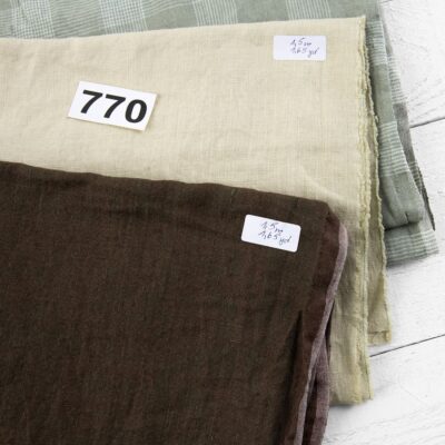 Linen Fabric Cuts, Set No. 770 8 Linen Fabric Cuts, Set No. 770