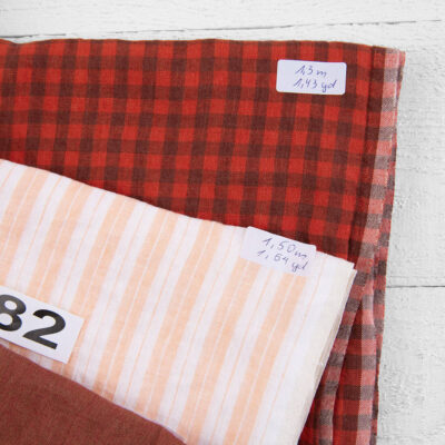 Linen Fabric Cuts, Set No. 782 9 Linen Fabric Cuts, Set No. 782