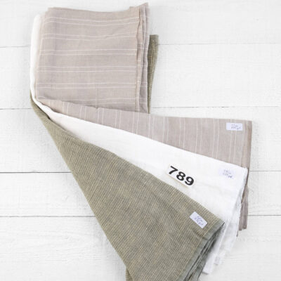 Linen Fabric Cuts, Set No. 789 6 Linen Fabric Cuts, Set No. 789