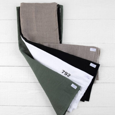 Linen Fabric Cuts, Set No. 792 6 Linen Fabric Cuts, Set No. 792