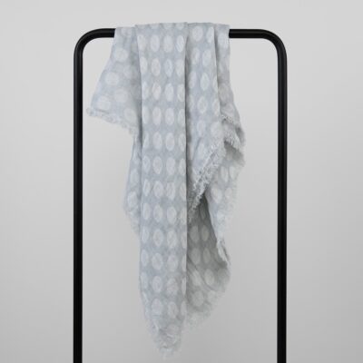 ZINA Scarf light grey 4 Light grey linen scarf
