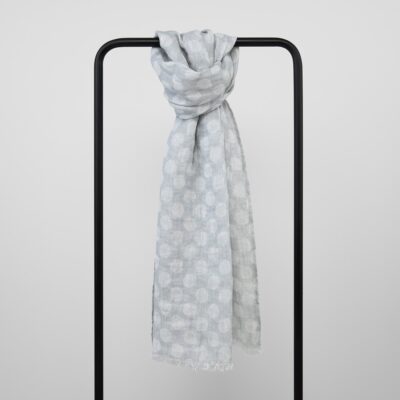 ZINA Shawl light grey 4 Light grey linen shawl