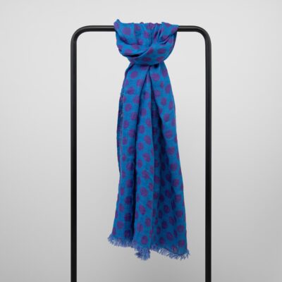 ZINA Shawl blue 4 blue linen shawl