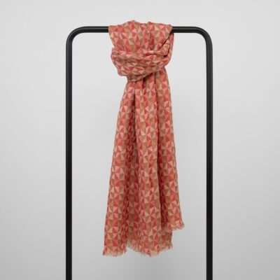 MOLI Shawl brown-red 4 Washed linen brown-red shawl