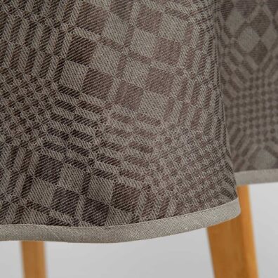 WILLOW Tablecloth round/oval brown