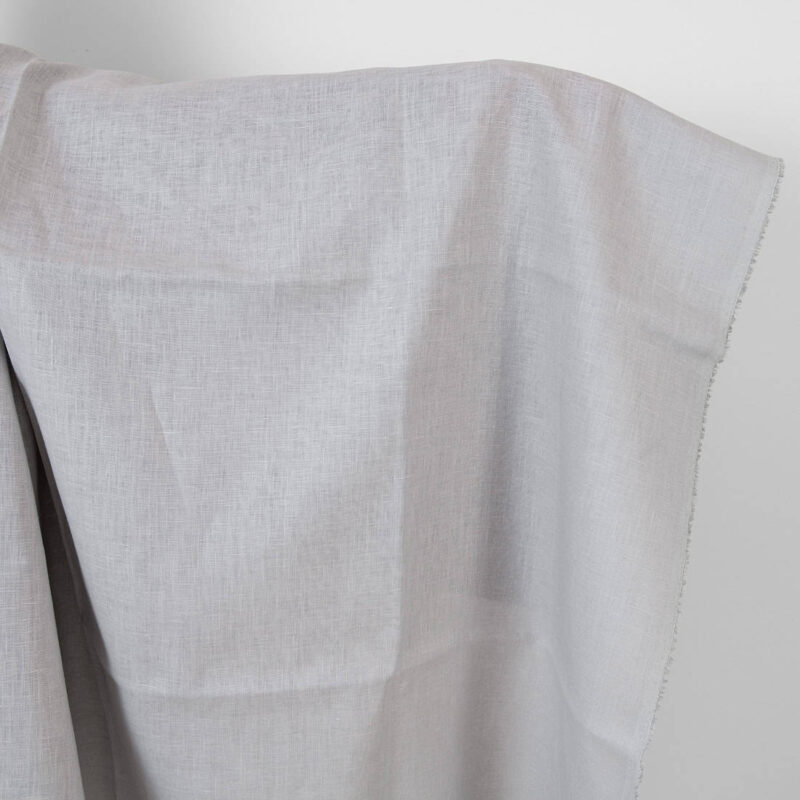 Linen fabric solid light grey