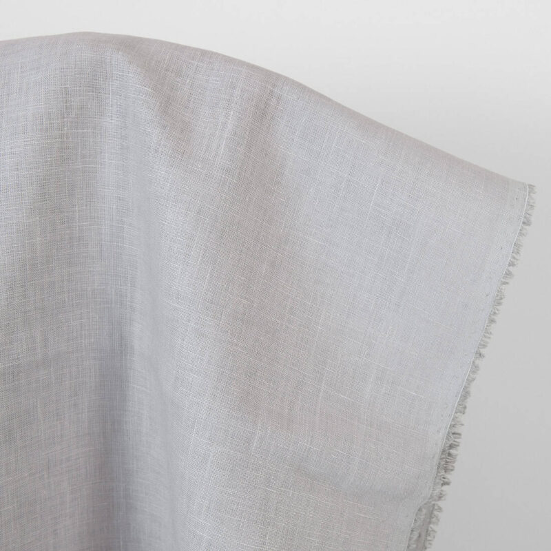 Linen fabric solid light grey