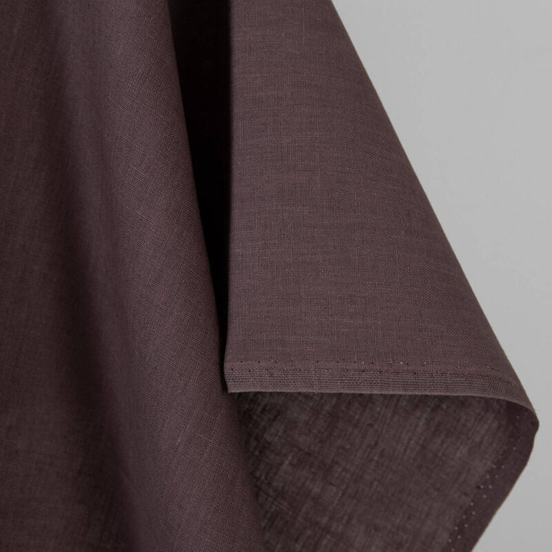 Linen fabric muted brown