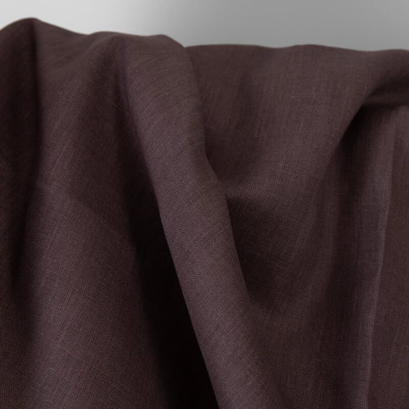 Linen fabric muted brown