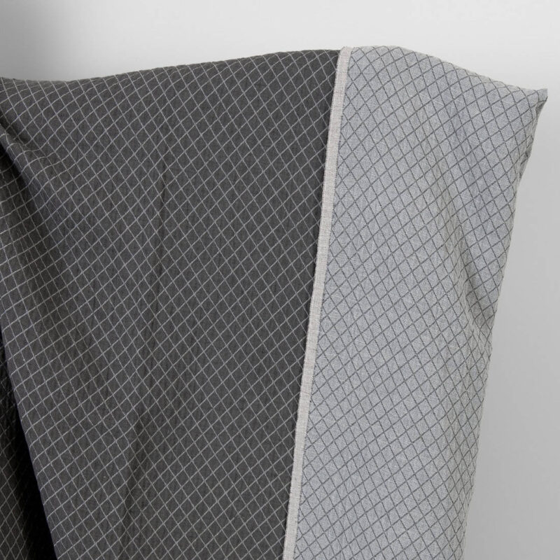 Linen cotton fabric diamond jacquard washed 5 Washed linen cotton fabric diamond jacquard