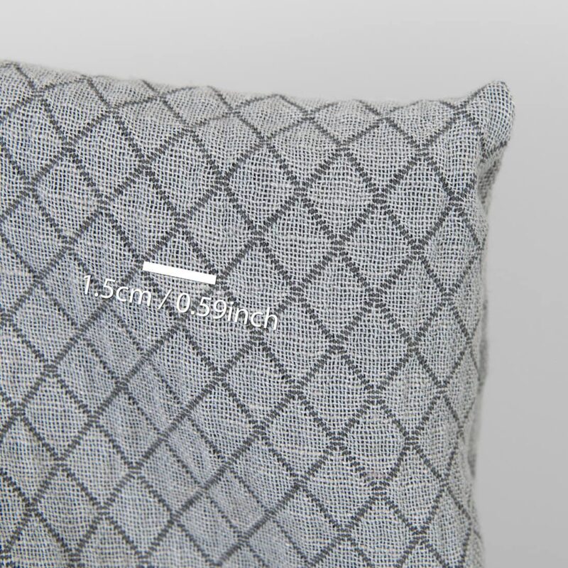 Linen cotton fabric diamond jacquard washed 8 Washed linen cotton fabric diamond jacquard, with measurements