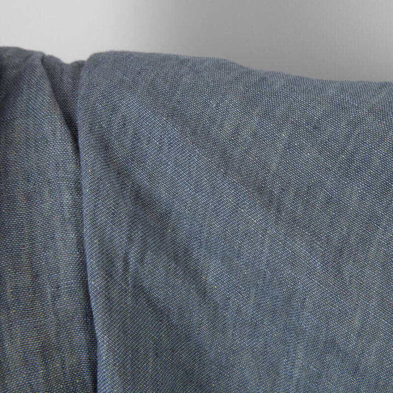 Linen fabric grey yellow double-sided washed 6 Washed linen fabric grey yellow double-sided, soft washed fabric