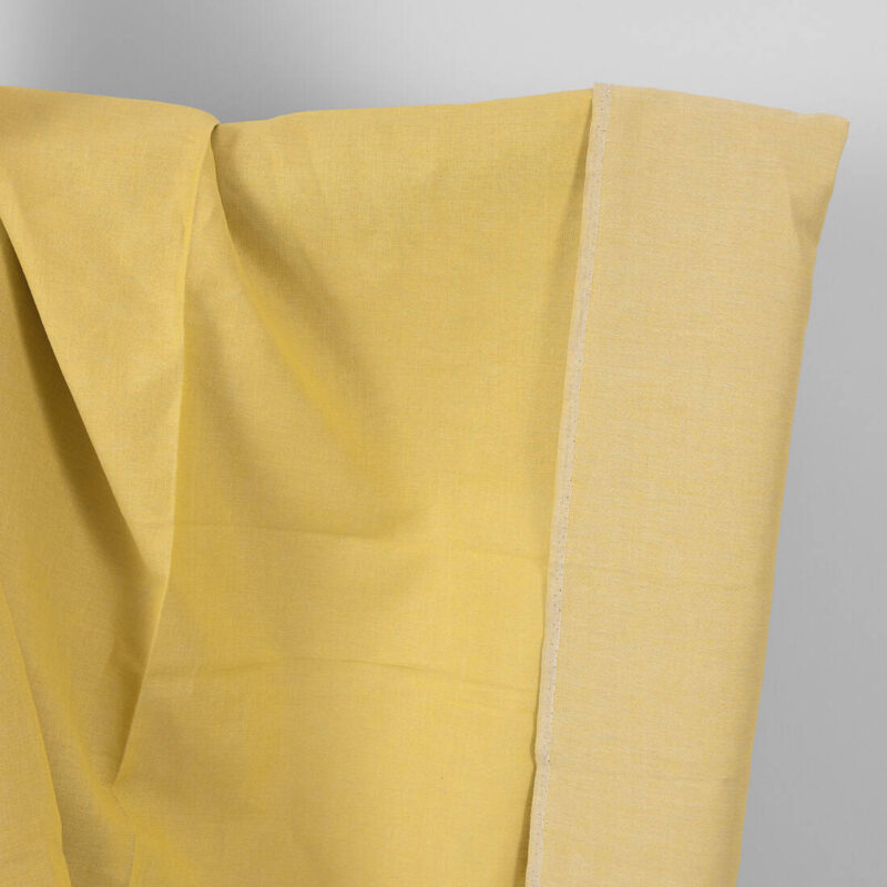 Linen cotton fabric grey yellow double-sided