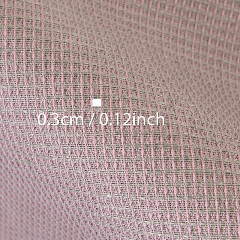Linen cotton heavy fabric lilac and grey waffle