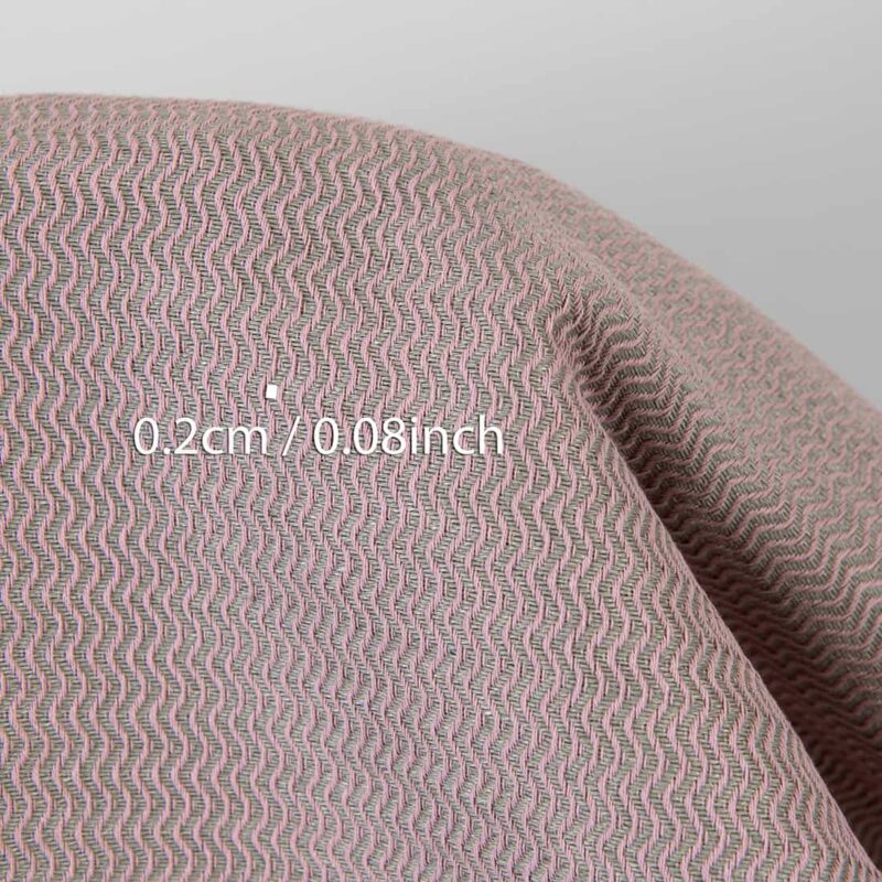 Linen cotton heavy fabric lilac and grey zigzag