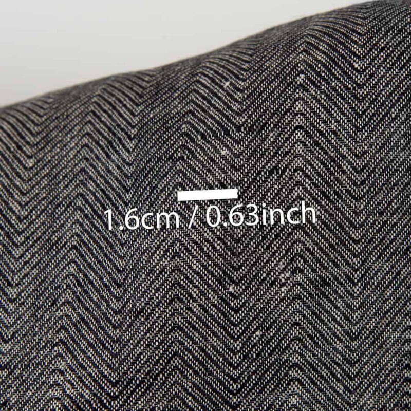 Linen fabric natural and black herringbone 8 Linen fabric natural and black herringbone
