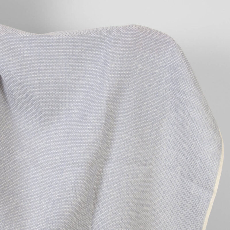 Linen wool fabric violet and white small pattern
