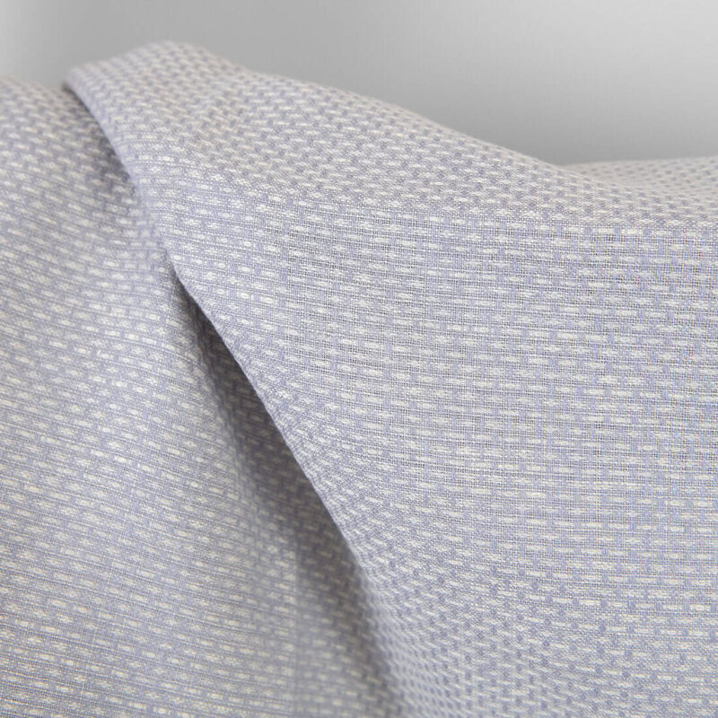 Linen wool fabric violet and white small pattern