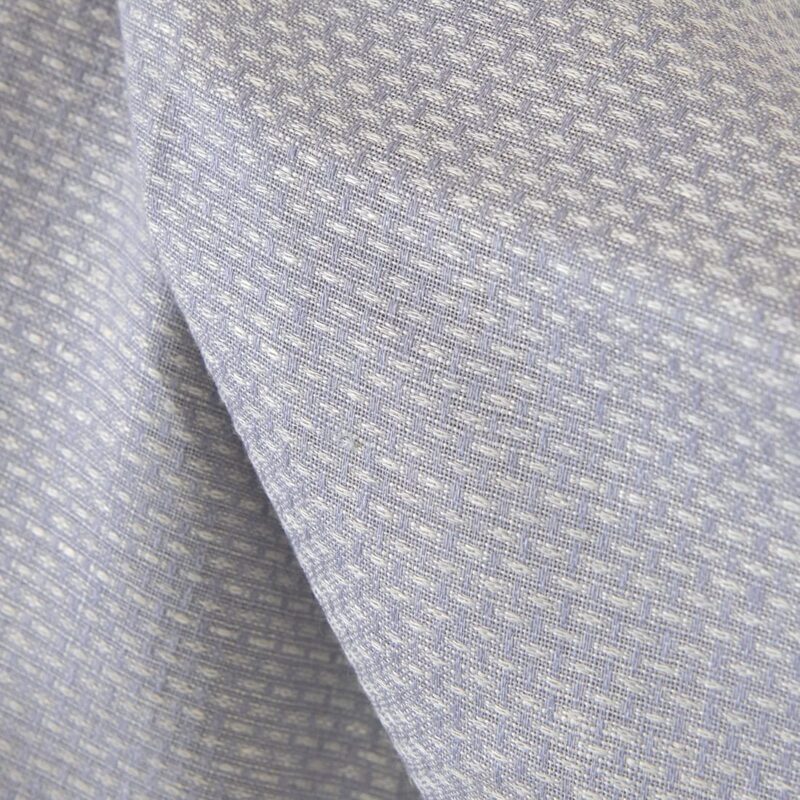Linen wool fabric violet and white small pattern