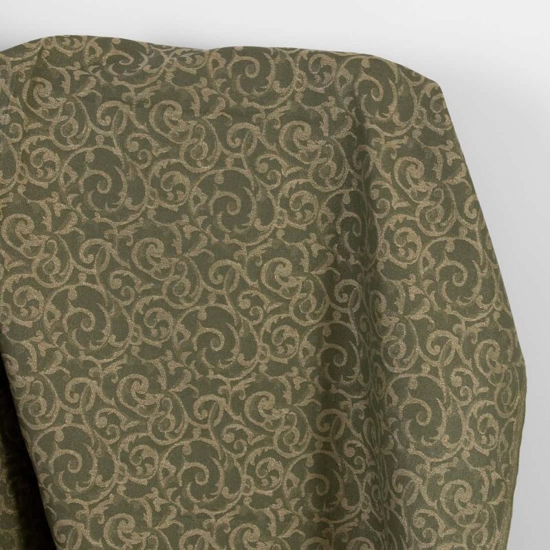 Linen cotton fabric green and natural jacquard gold lurex 5 Linen cotton fabric green and natural jacquard gold lurex
