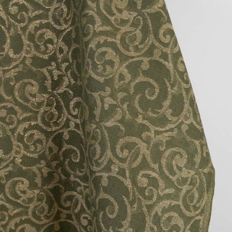 Linen cotton fabric green and natural jacquard gold lurex 6 Linen cotton fabric green and natural jacquard gold lurex