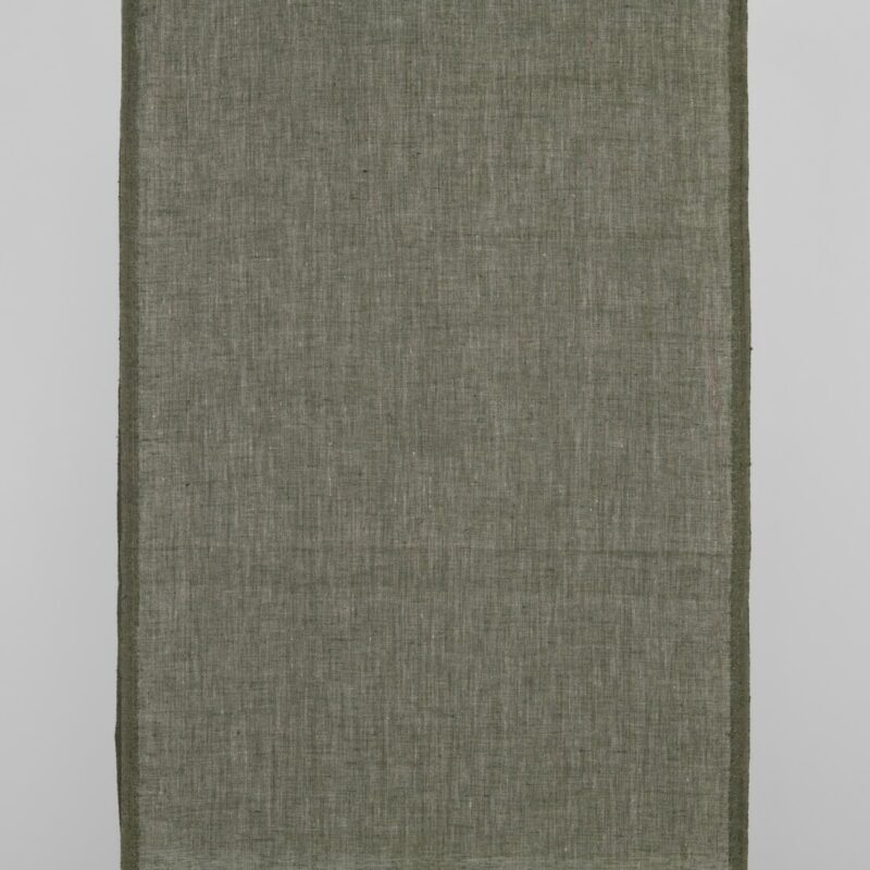 Narrow linen fabric green and natural melange 3 Narrow linen fabric green and natural melange