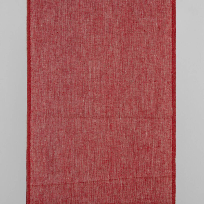 Narrow linen fabric red and natural melange 3 Narrow linen fabric red and natural melange