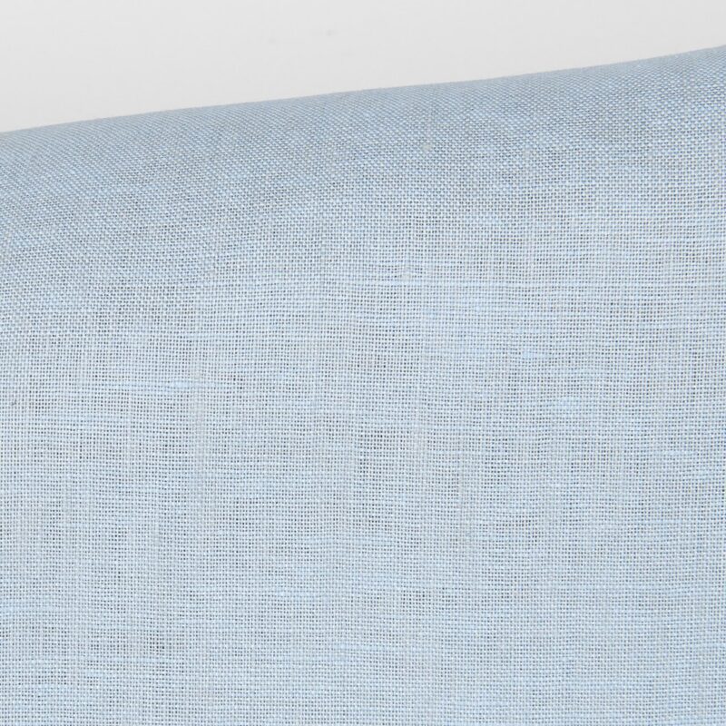 Linen fabric plain pale grey blue