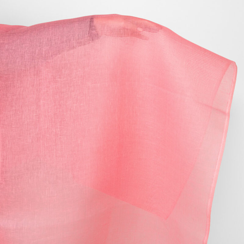 Linen fabric sheer bright pink