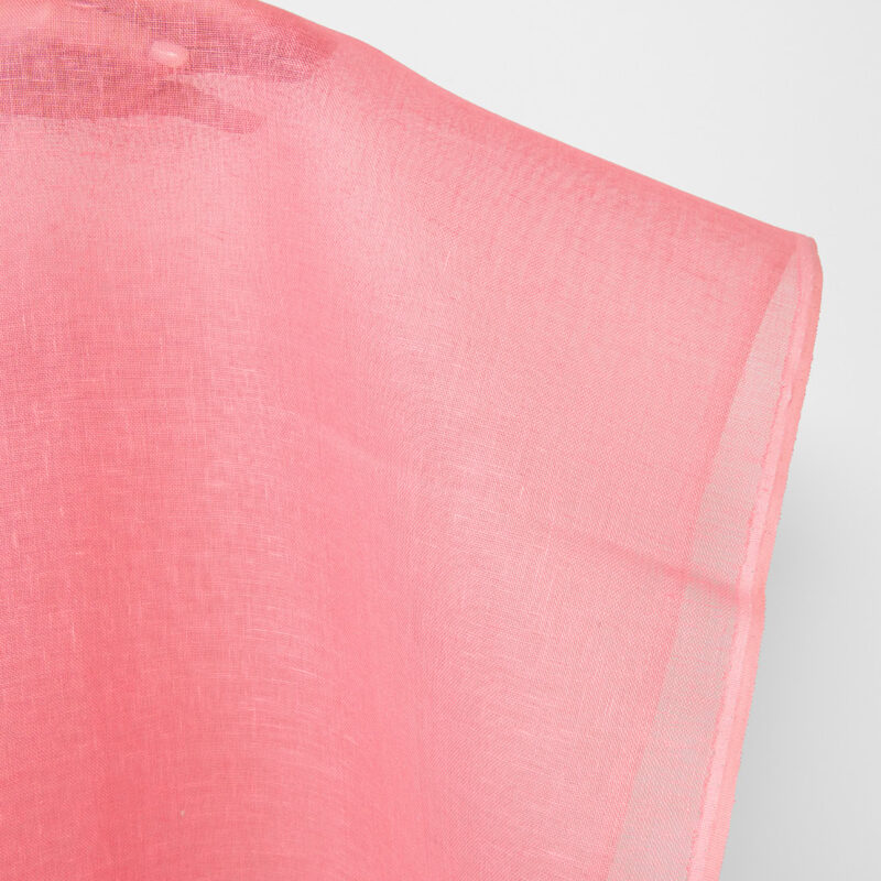 Linen fabric sheer bright pink