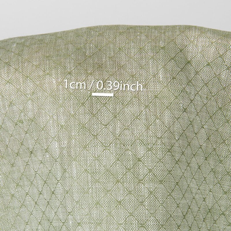 Linen fabric pale sage green diamond pattern