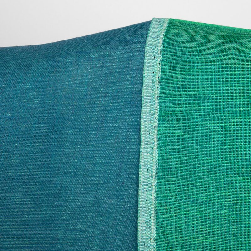Linen fabric double sided blue and cool green