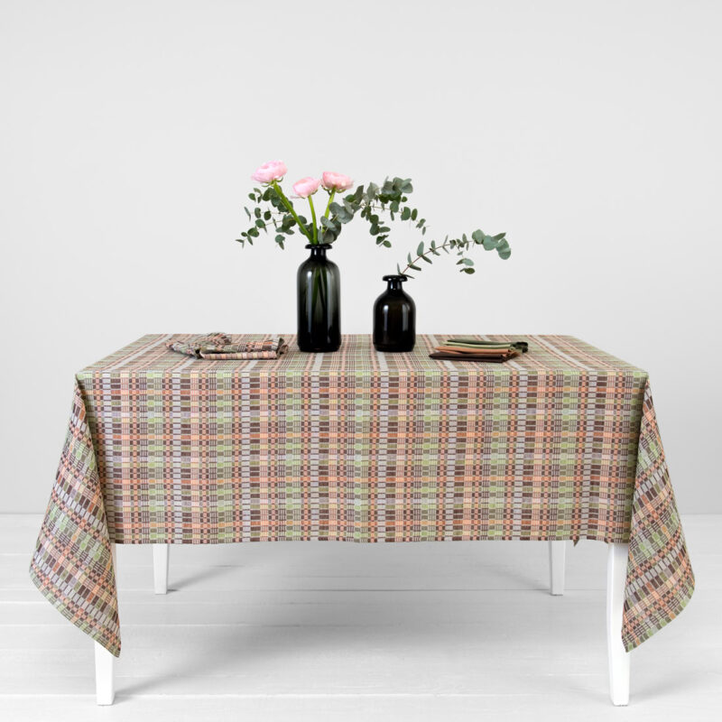 VIOLA Tablecloth brown green