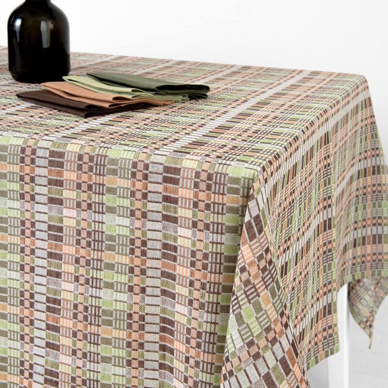 VIOLA Tablecloth brown green