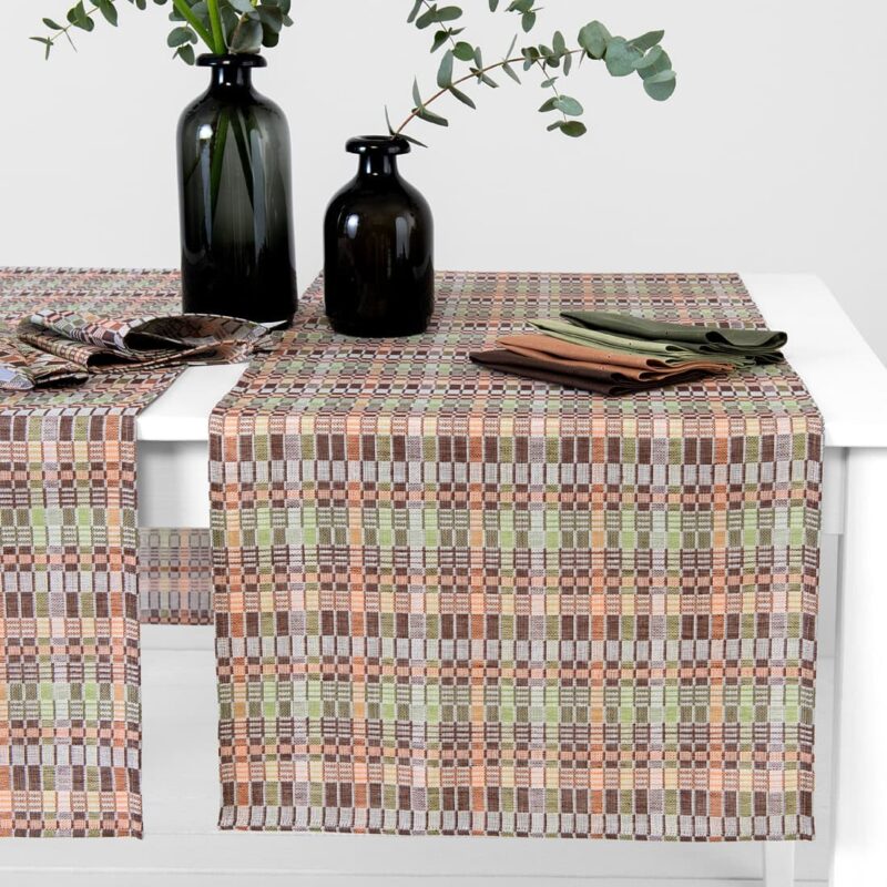 VIOLA Table runner brown green